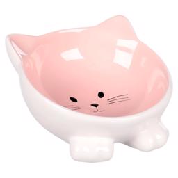 Flamingo Cat Bowl Design Puzi i rosa